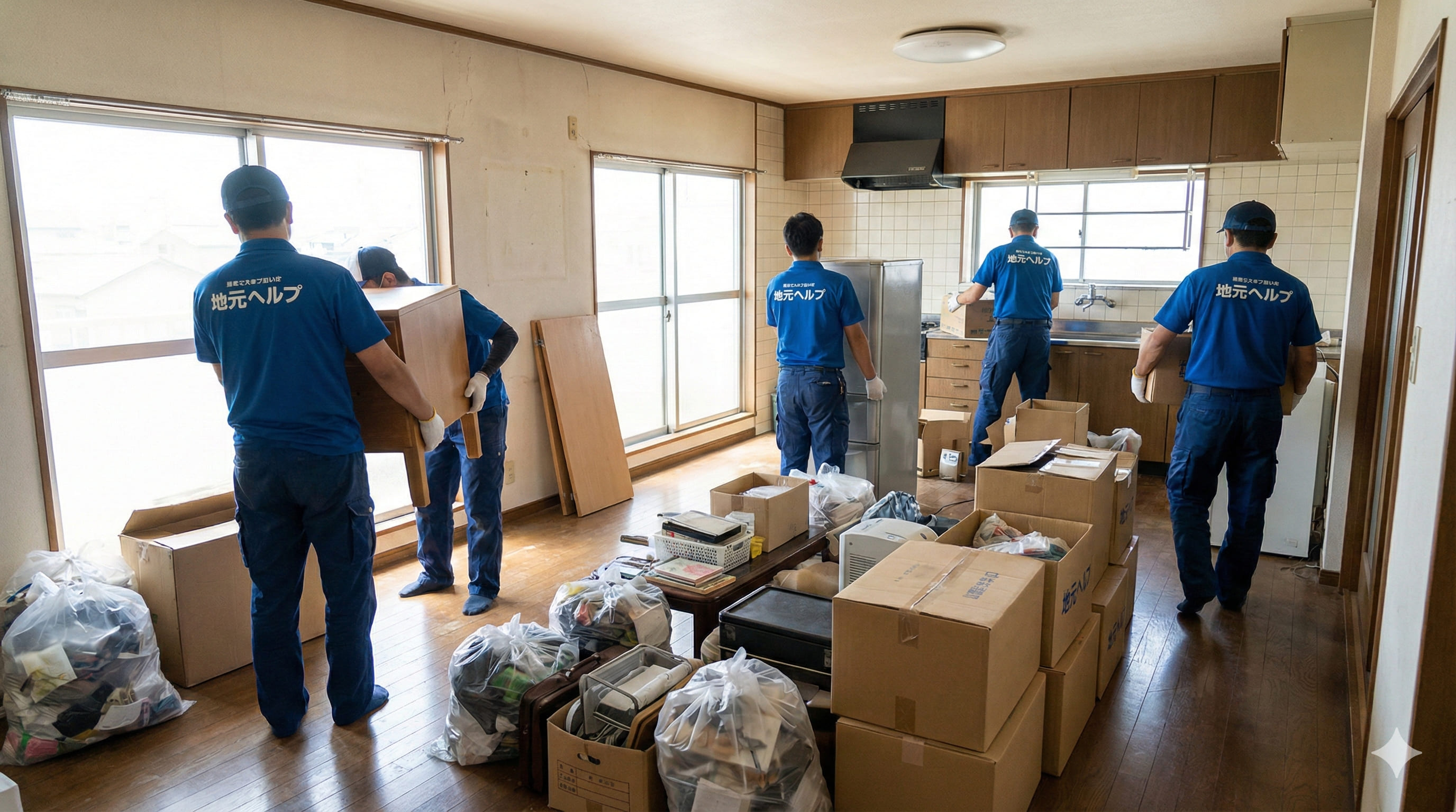 アパート退去後の残置物撤去作業