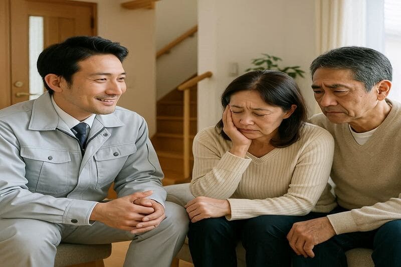 笑顔で相談に応じる地元ヘルプのスタッフ