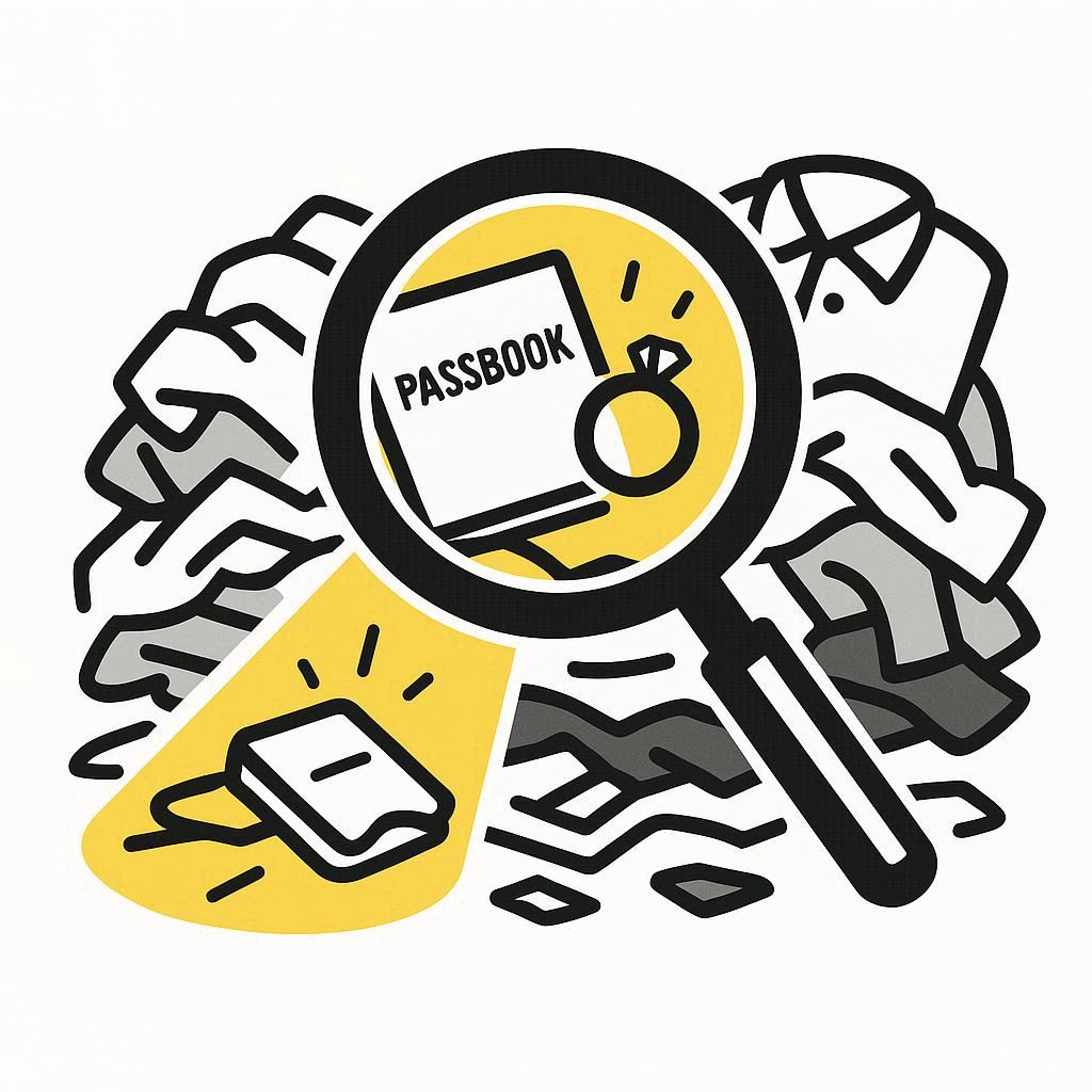 貴重品・重要書類の探索