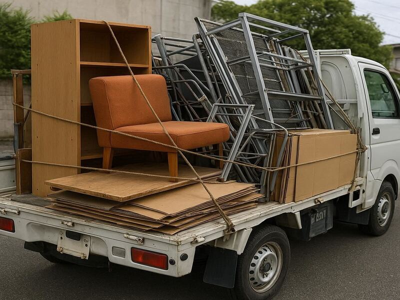 適切に積み込まれた荷台