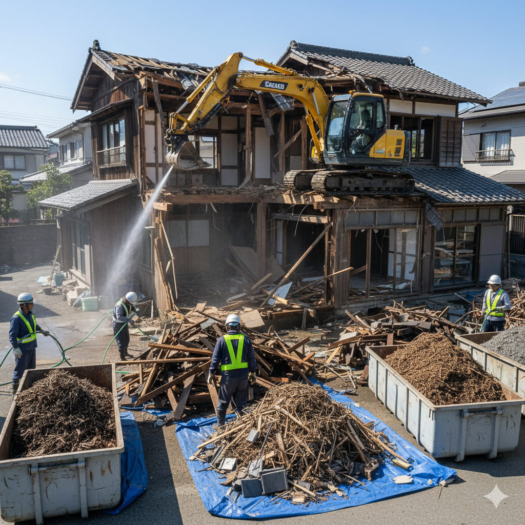家屋解体作業のイメージ