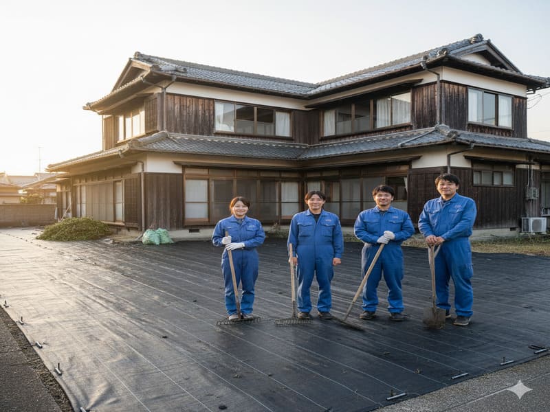 太田市の空き家 除草作業